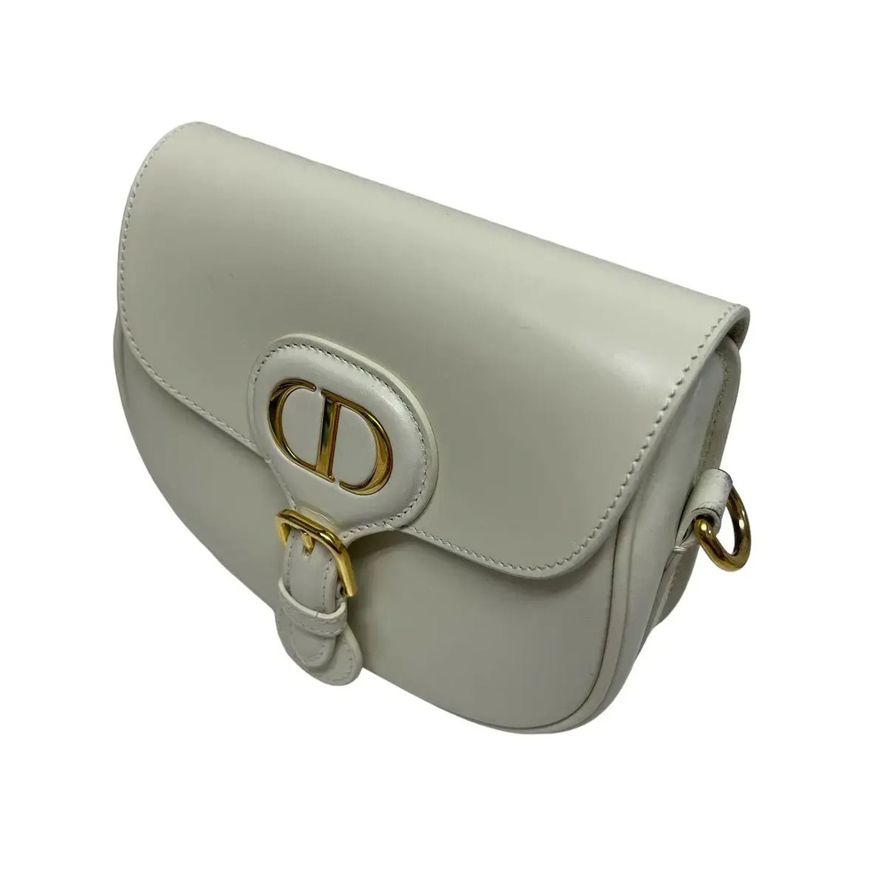 Christian Dior Bobby Shoulder Bag Leather White